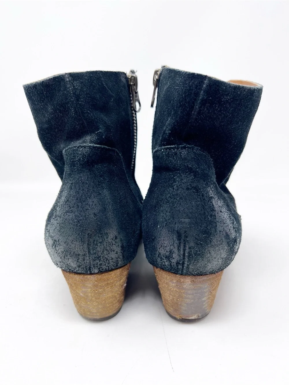 KORK EASE BLACK SUEDE SIDE ZIP BOOTIES WOMENS SZ 9